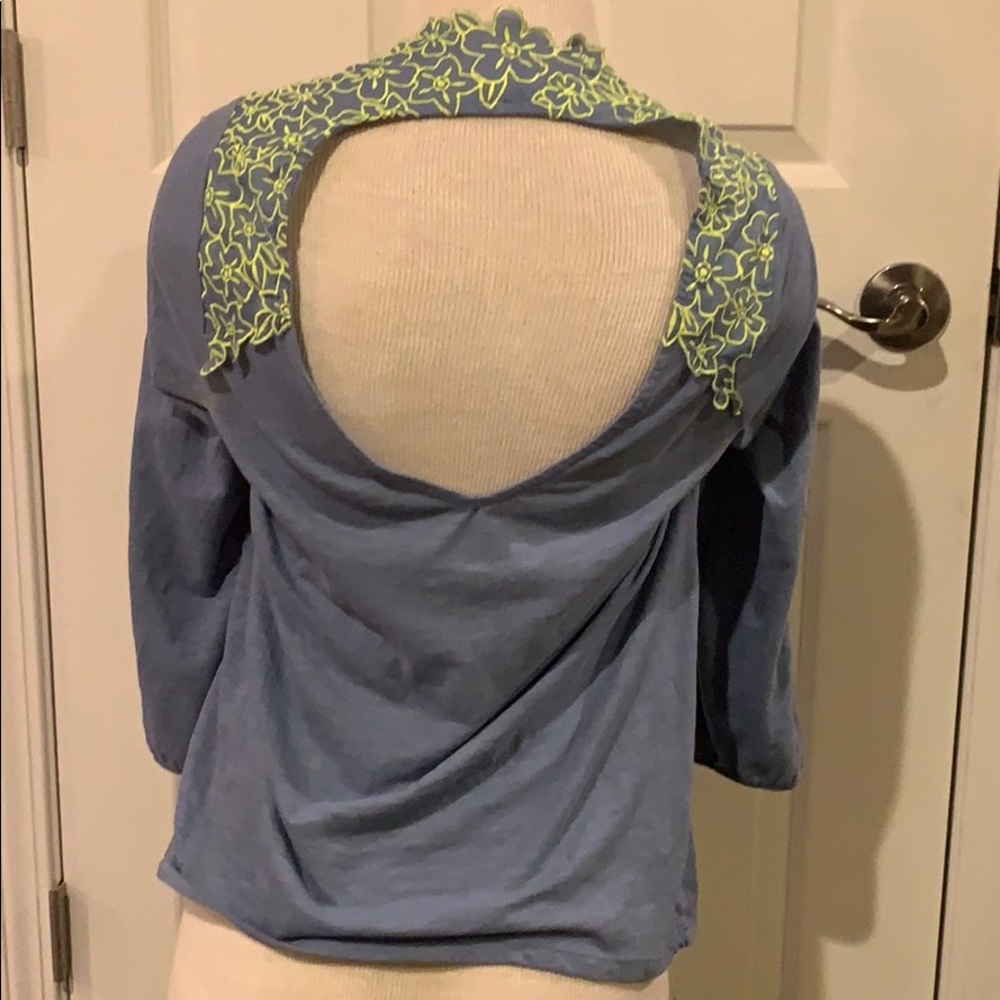 Back Cut Out Floral Top